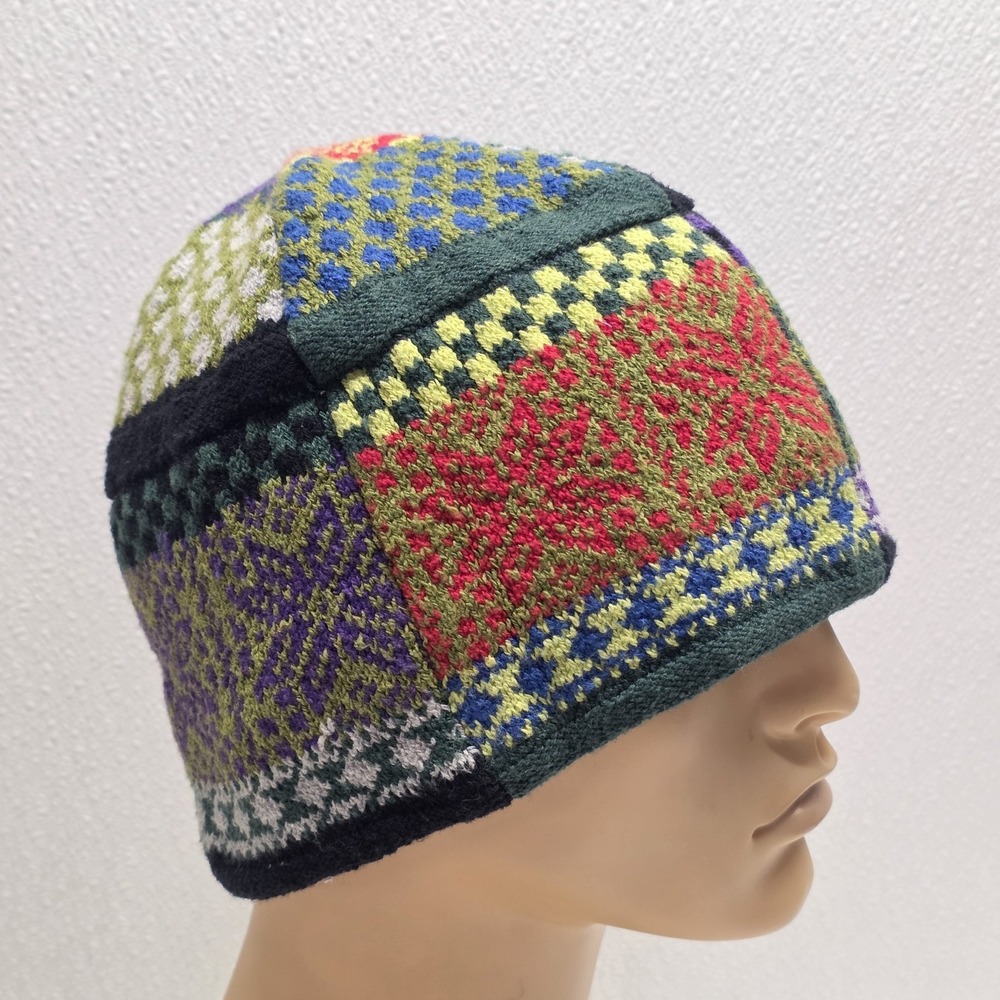 Solmate Socks Patchwork Beanie Hat Thinking Cap Unisex One Size Multicolor USA